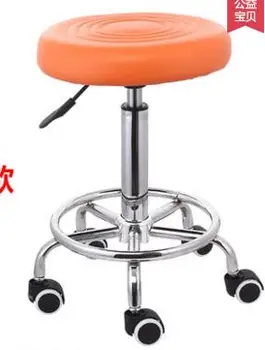 The bar chair.. Hairdressing chair. The back of a chair stool. Rotating lifting chair.