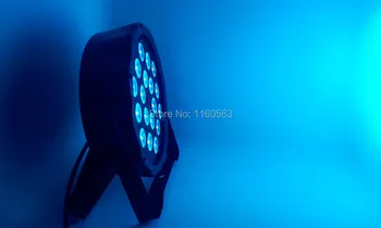 8pcs LED Par Light 18x8W + flightcase RGBW 4IN1 LED Luxury DMX Led Flat Par Lights dj
