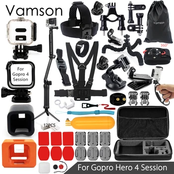 Vamson for Gopro Hero 4 Session Accessories Set 3 Way Monopod Mini Tripod for Go pro hero 4 Session Action Camera VS15