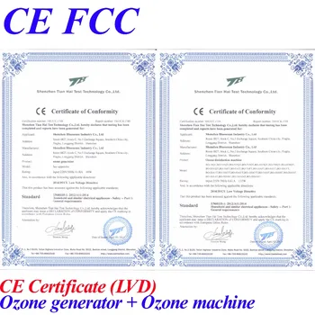 CE EMC LVD FCC water treatment ozone unit