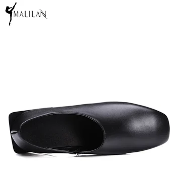 MALILAN 2017 Spring Women Casual Shoes Genuine Leather Shoes Women Fashion Loafers Flat Shoes Woman Large Size 40 41 42 43