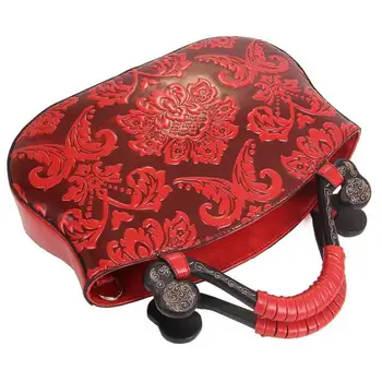 New fashion Chinese style retro embossed pattern leisure Shoulder oblique handbag
