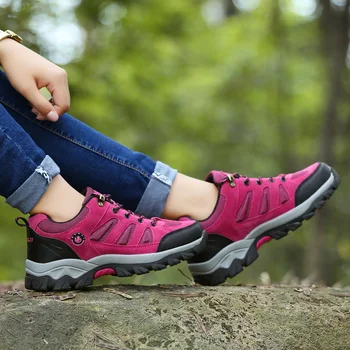 2016 Hot Outdoor Men Waterproof Hiking Shoes Breathable Hiking Boots For Women Sport Waterproof Trekking Mountain Climbing Shoes