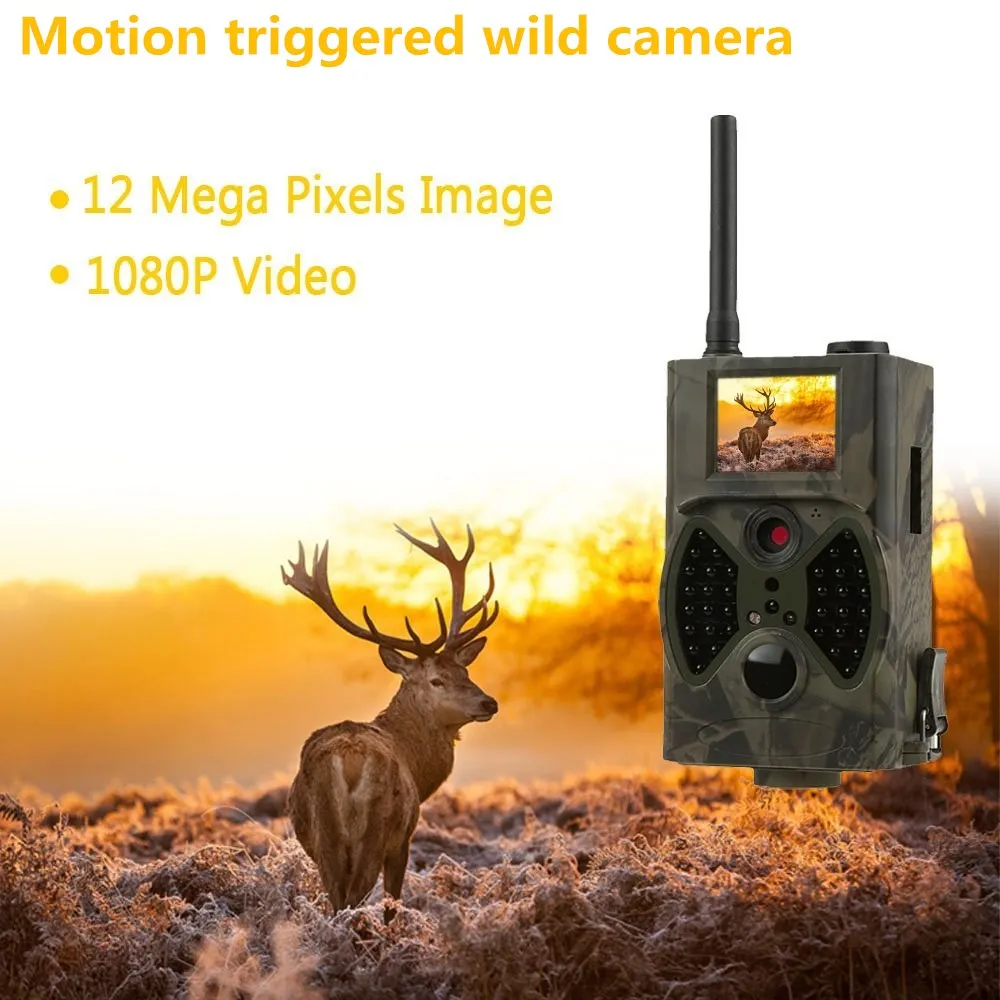 High-sensitivity detection hunting trail camera HC300M with 12M black night vision home surveillance photo traps hunter camera
