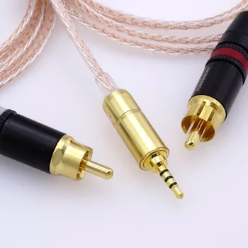 50cm 2.5mm TRRS TO 2 RCA Audio Adapter Cable For AK240, AK380, AK320, DP-X1,onkyo DP-X1A, FIIO X5III, XDP-300R, iBasso DX200