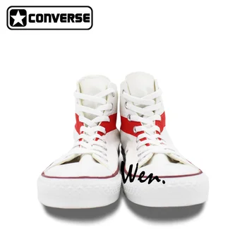 England Flag Original Design Converse All Star Men Women Shoes Customizable Hand Painted Shoes High Top White Sneakers Gifts