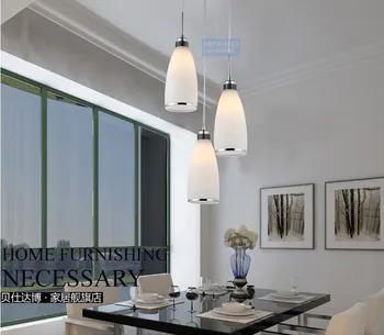 Gorgeous Dining Room Modern Pendant Crystal Chandelier Lighting Fashion design lights 3 bulbs Glass lampshade