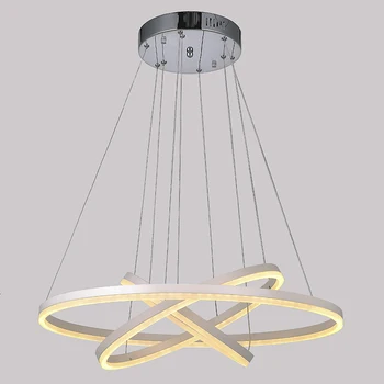 LED Pendant Light Ring Acrylic Hanging Lamps Modern Lighting Fixtures with 72W CE FCC ROHS