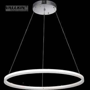 VALLKIN White Acrylic Round Ring Lighting Fixtures LED Pendant Lights Cristal Dinning Decorative Hanging Lamp CE FCC ROHS