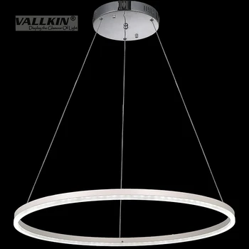 VALLKIN White Acrylic Round Ring Lighting Fixtures LED Pendant Lights Cristal Dinning Decorative Hanging Lamp CE FCC ROHS