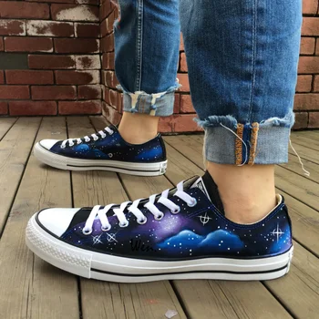 Low Top Galaxy Nebula Original Design Converse All Star Women Men Shoes Custom Hand Painted Shoes Man Woman Sneakers Gifts