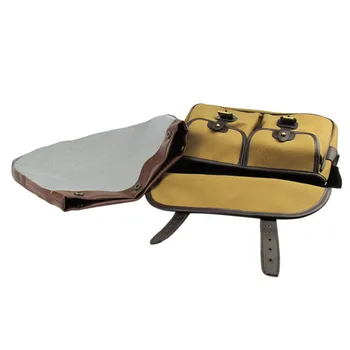 Tourbon Vintage Canvas Leather Fishing Storage Bag Durable Fly Fishing Game Sport Climbing Travel Bags