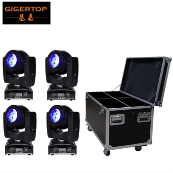 Ping Flight Case 4in1 Pack 60W Led Moving Head Beam Light Small Light RGBW 4IN1 Weight 3 PIN XLR DMX IN/OUT Socket