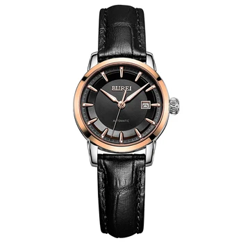 BUREI 2016 Watch Women Automatic Genuine Leather Analog Wristwatch 5ATM Waterproof Business Lady Elegant Dress Clock Reloj Mujer