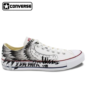Wings Original Design Converse All Star Hand Painted Shoes Man Woman Sneakers Low Top Women Men Shoes Birthday Gifts