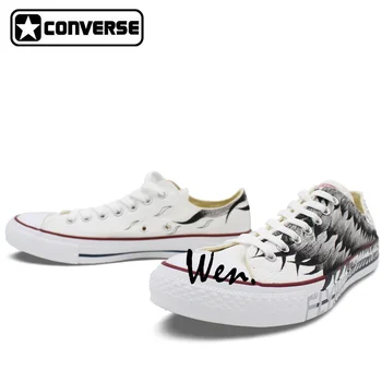 Wings Original Design Converse All Star Hand Painted Shoes Man Woman Sneakers Low Top Women Men Shoes Birthday Gifts