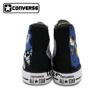 Unique Sneakers Women Men Converse All Star Supernatural Custom Design Hand Painted Canvas Skateboarding Shoes