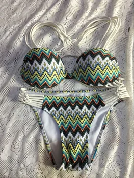 New Design Cross Strap Back Bikini Push Up Bathing Suits Beach Swimsuit Women Swimwear Padded Brazilian Biquinis Swimming Suit