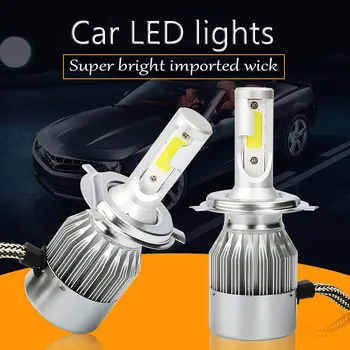 COB LED Headlight S2 H4 H7 H13 H11 H1 9005 9006 H3 9004 9007 9012 72W 8000LM LED Car Headlights Bulb Fog Light 6500K 12V