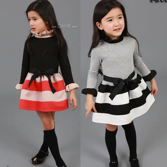 2016 new girls long sleeve dress kids clothes fashion princess dress baby girl dress children casual spring autumn clothes