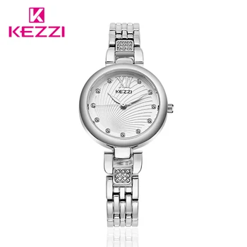 Fashion KEZZI Brand Watches Stainless Steel Waterproof women Quartz watch Rhinestone Bracelet female dress Watch montre homme