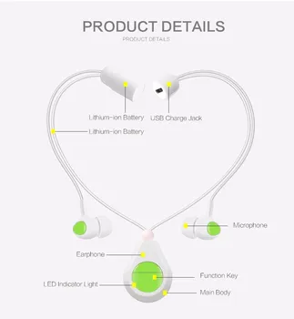 2016 The new Sport Headset Bluetooth 4.0 Wireless Mini Headphone Magnet Earphone with Mic necklace Handsfree For smart phone