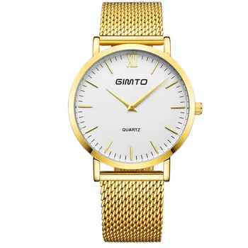 Reloj mujer 2017 Luxury brand GIMTO quartz watch women sports ladies male watch golden waterproof clock men relogio feminino