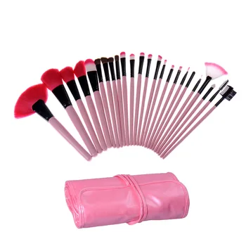 Makeup Brush Set 24pcs Pink Professional Cosmetic Foundation Eyeshadow Eyeliner Lip Nose Eyelash Brush Makeup Tool Brush Kits