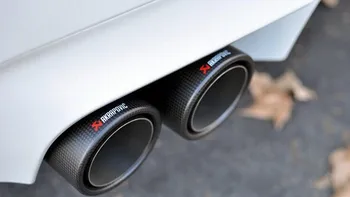 Inlet 57mm Outlet 90mm Akrapovic Dry Carbon Fiber Exhaust Tip Universal 304 Stainless Steel End Pipe Tail Pipe