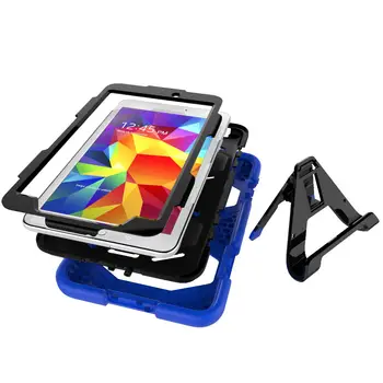 For Samsung Galaxy Tab E 8.0 T377 SM-T377V Case Cover Kids Safe Armor Shockproof Heavy Duty Silicone PC Tablet Stand Cases