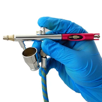 Multi-purpose 0.35mm Precision Dual Action Airbrush Siphon Feed Airbrushes with 5CC Cup & 22CC Bottle