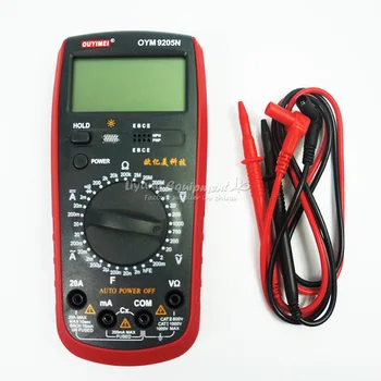 AC DC LCD Display Professional Electric Handheld Tester Meter Digital Multimeter Multimetro Ammeter OYM9205N
