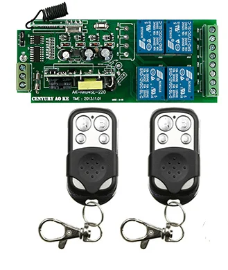 New 85V 110V 220V 230V 250V 4CH RF Wireless Remote Control Relay Switch Security System Garage Doors, Electric Doors