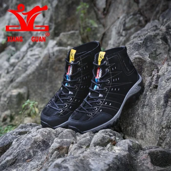 Xiang Guan Man Hiking Shoes Outdoor Trail Trekking Sneakers Camping Climbing Hunting Shoes Non-slip Hiking Boots Leather 39-45