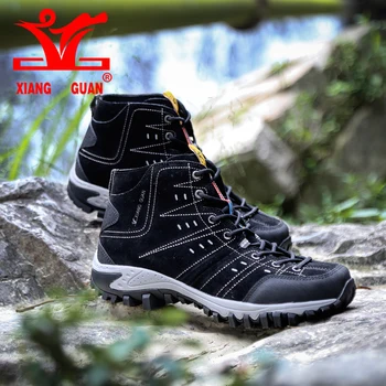 Xiang Guan Man Hiking Shoes Outdoor Trail Trekking Sneakers Camping Climbing Hunting Shoes Non-slip Hiking Boots Leather 39-45