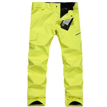 Outdoor monoboard men skiing pants fashional style denim men skiing pants windproof waterproof thickening trousers