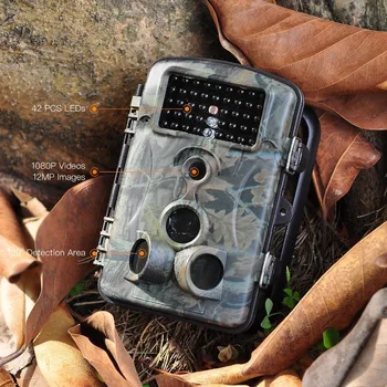 Trail Camera 12MP Hunting Game Camera with PIR Sensors, IP54 Spray Water Protected Design