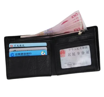 8056A Wallet Vintage Style Black Color Geninue Leather Guarantee