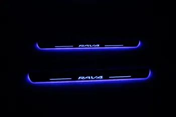EOsuns LED moving door scuff Nerf Bars & Running Boards door sill for toyota rav4 2013-14, moving light