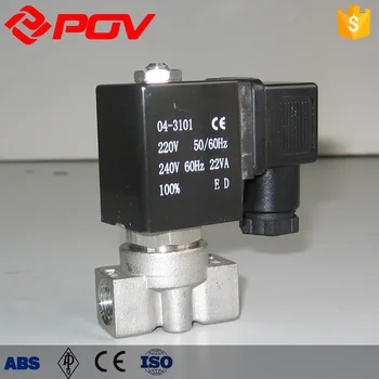 POP stainless steel 316 normally open solenoid valve