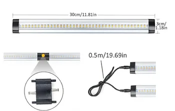 DMXY LED strip 2835 5p/lot*3W PC cover LED under cabinet 12in dimmable IR Remote Controller 12V 1.5A Power Adapter led strip kit