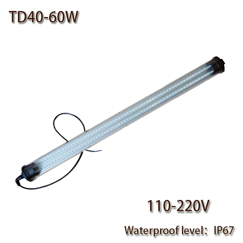 HNTD 60W Led Work Light 220V AC TD40 High brightness lighting Waterproof IP67 Explosion-proof 1480mm Long