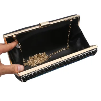 BICOLOR Vogue women's rhinestone banquet handbag day clutch female Luxury Diamond-studded Evening Bag with diamond bag party