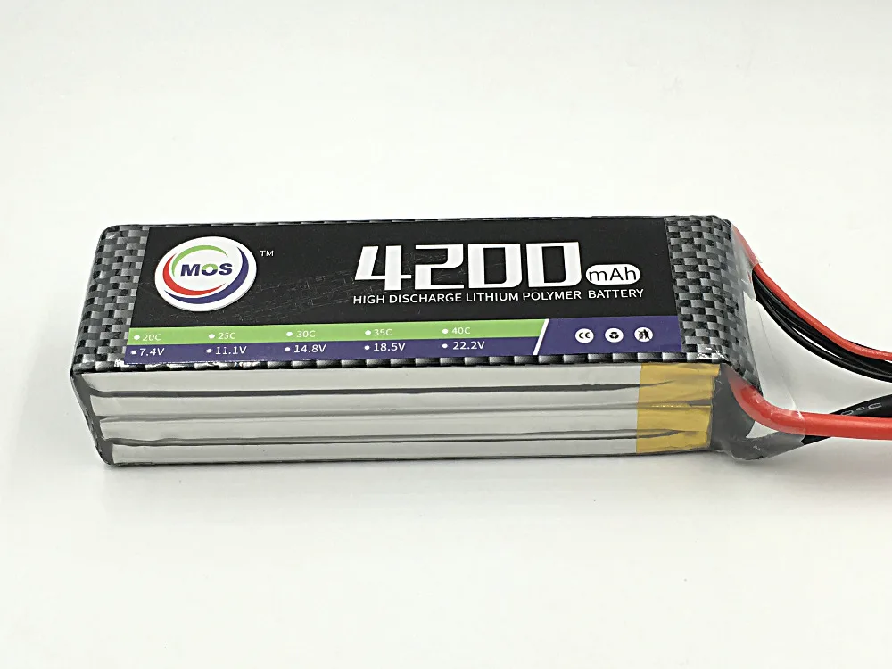 MOS RC airplane lipo battery 6S 22.2v 4200mAh 25C for rc helicopter rc car rc boat quadcopter Li-Polymer 6s