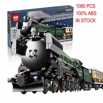 2016 new LEPIN 21005 Creator series the Emerald Night model building blocks set Classic compatible legoed Steam trains Toys