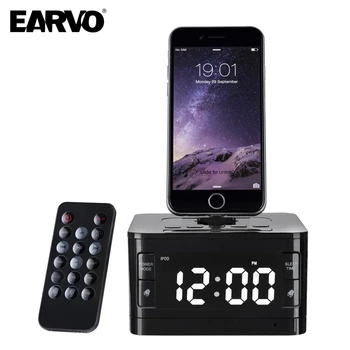 8 Pin Charger Dock Station T7 Fm Radio Alarm Clock Portable Audio Music Wireless Bluetooth Speaker for iPhone 7 Plus SE 5S 6 6s