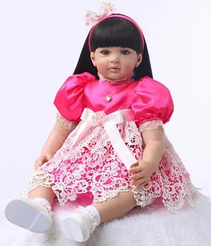 Silicone Reborn Baby Doll Toys 60cm Princess Toddler Babies Lovely Birthday Present Limited Collection Doll Girls Brinquedos