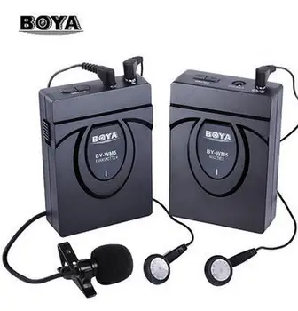 5PCS BOYA BY-WM5 Wireless Lavalier Microphone Microphone System for Canon Nikon Sony DSLR Camera +DHL EMS