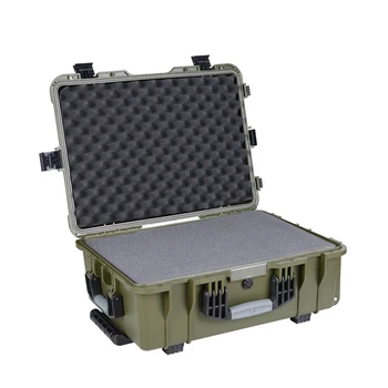 Waterproof Hard Case with foam for Camera Video Equipment Carrying Case Black ABS Plastic sealed safety portable tool box
