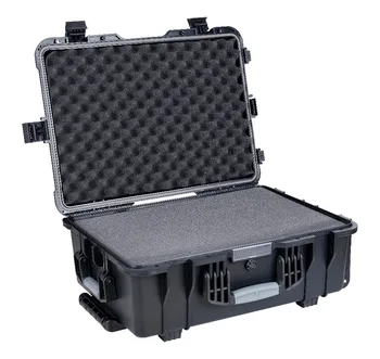 Waterproof Hard Case with foam for Camera Video Equipment Carrying Case Black ABS Plastic sealed safety portable tool box